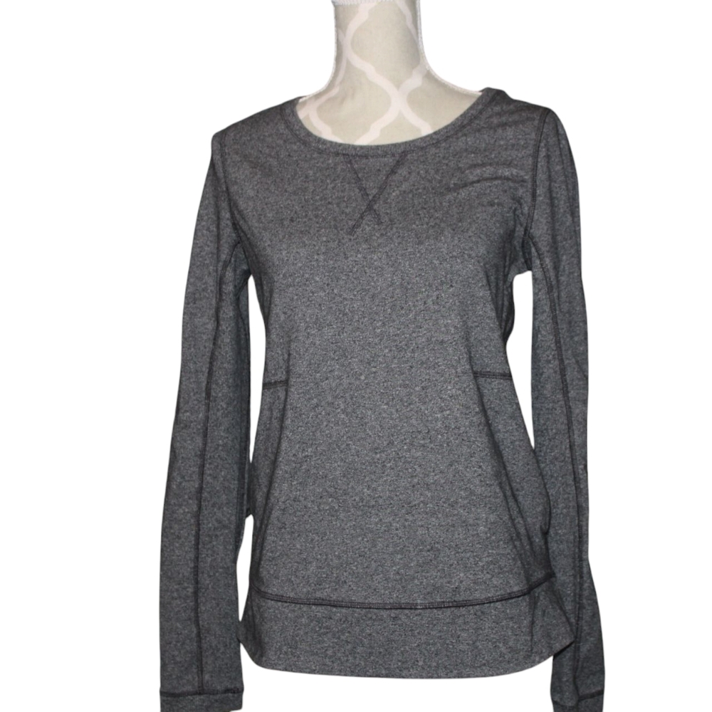 Lululemon Exhalation pullover ii Heathered speckled Gray, Sporty, Athletica,
